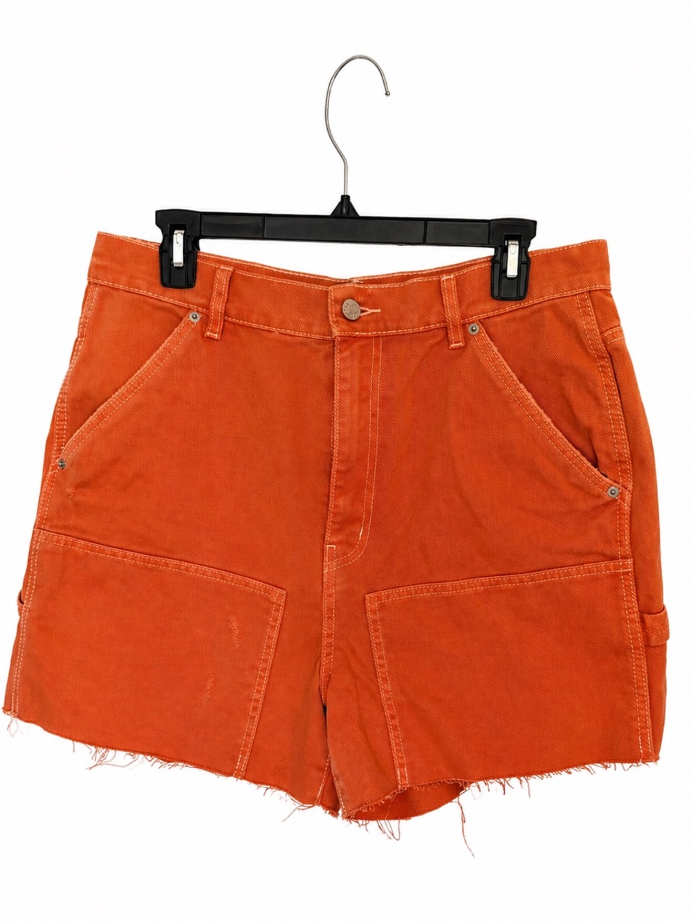 BDG Orange High-Rise Utility Jean Shorts Size 32